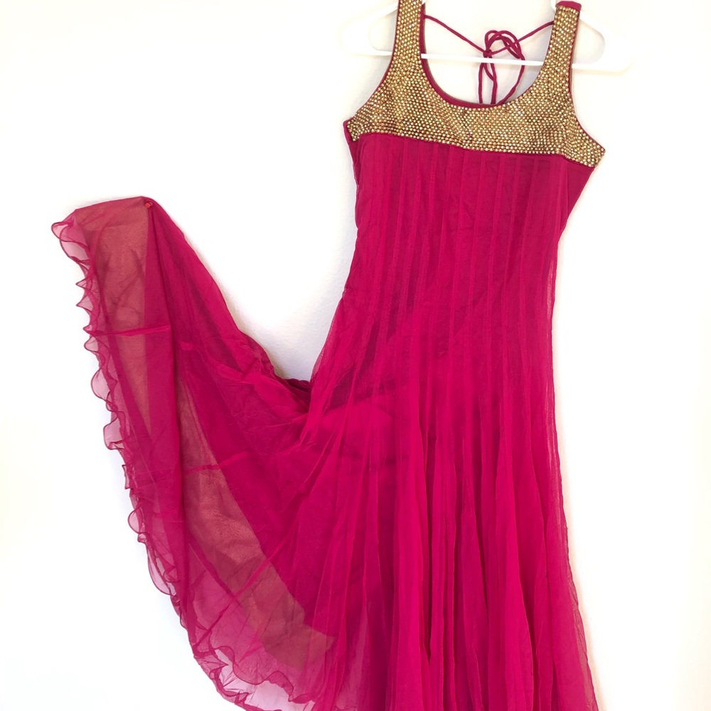 Fuchsia Party Wear Indian Ethnic 3 Piece Suit